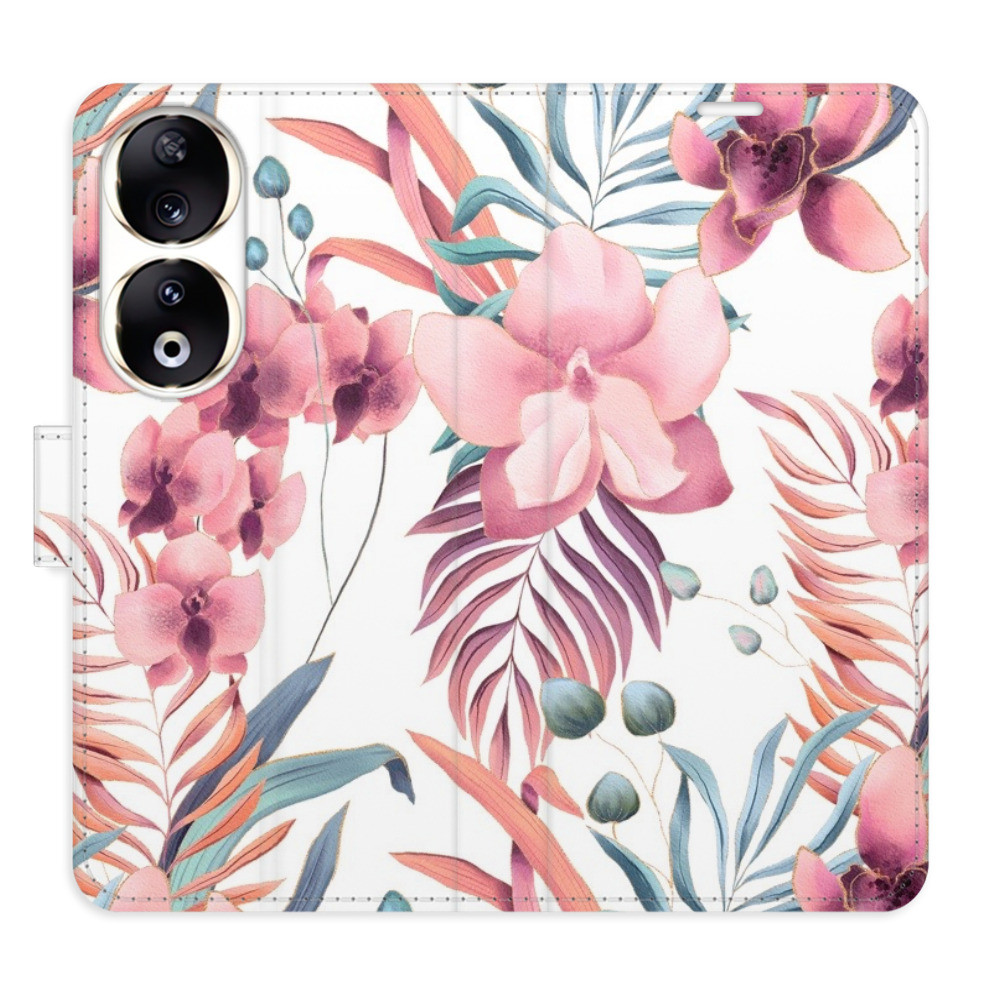 Flipové puzdro iSaprio - Pink Flowers 02 - Honor 90 5G