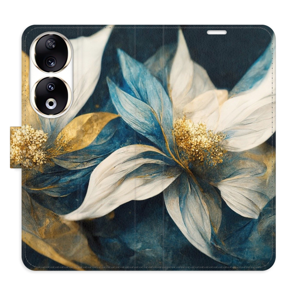 Flipové puzdro iSaprio - Gold Flowers - Honor 90 5G