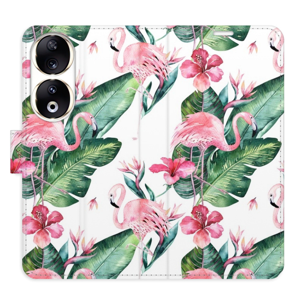 Flipové puzdro iSaprio - Flamingos Pattern - Honor 90 5G