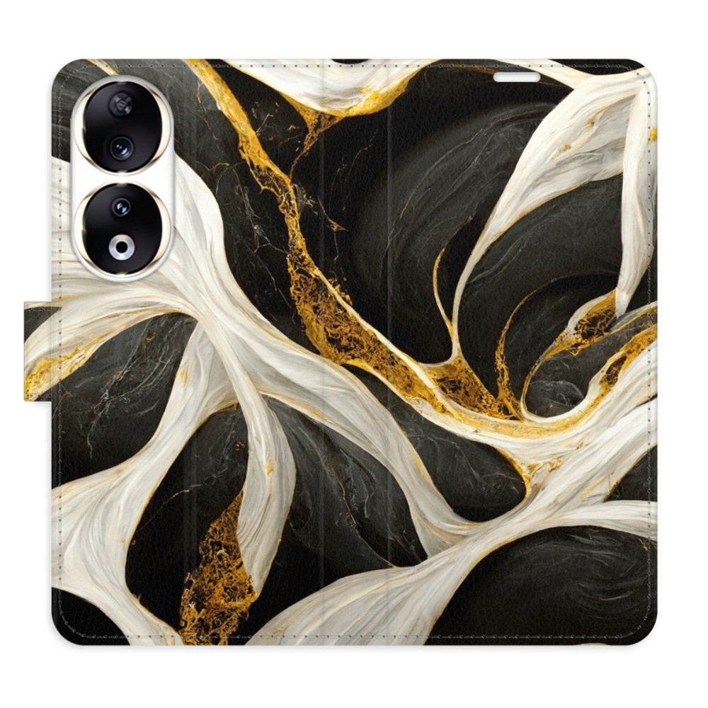 Flipové puzdro iSaprio - BlackGold Marble - Honor 90 5G