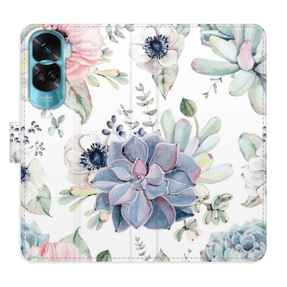 Flipové puzdro iSaprio - Succulents - Honor 90 Lite 5G