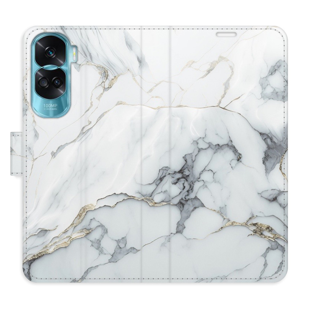 Flipové puzdro iSaprio - SilverMarble 15 - Honor 90 Lite 5G