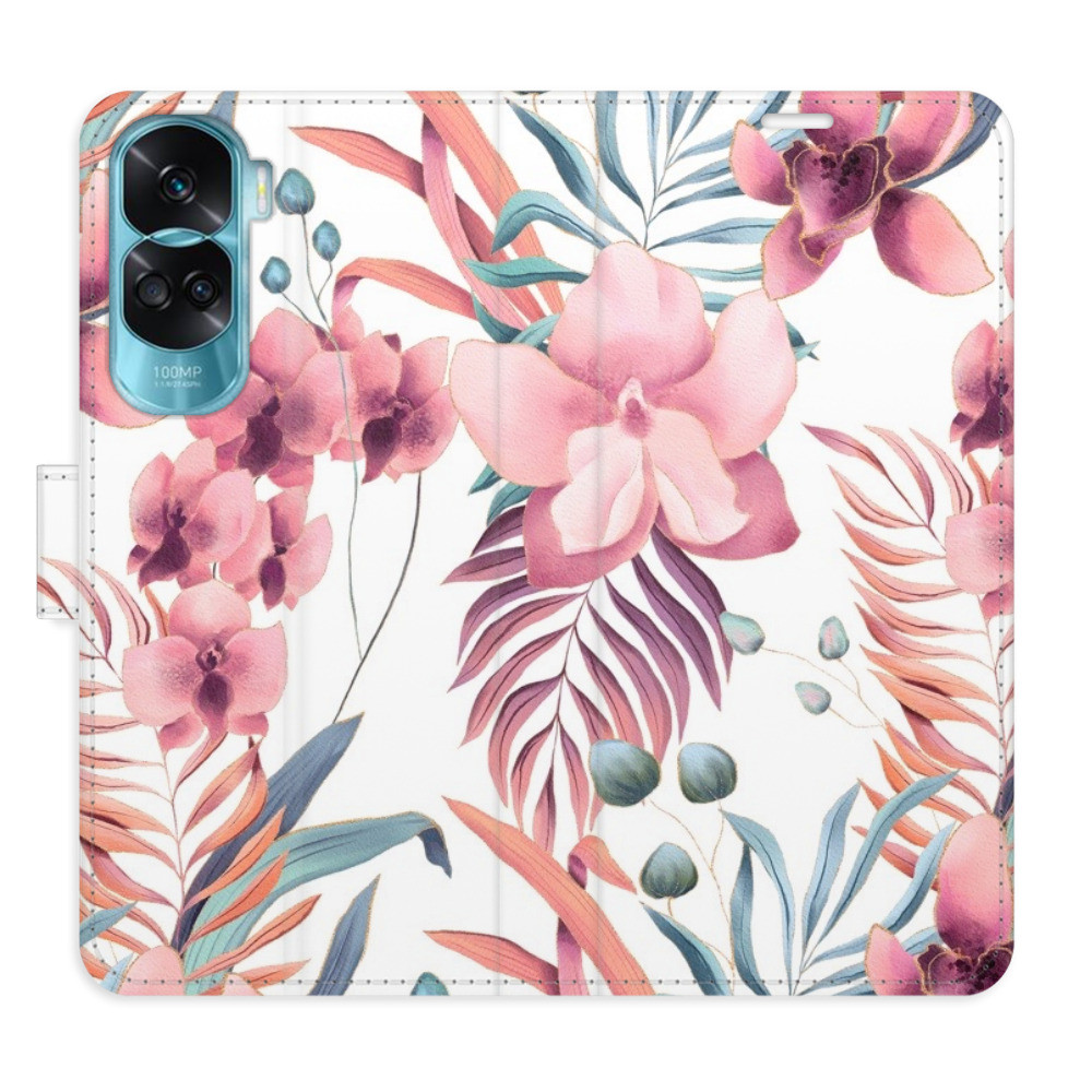 Flipové puzdro iSaprio - Pink Flowers 02 - Honor 90 Lite 5G