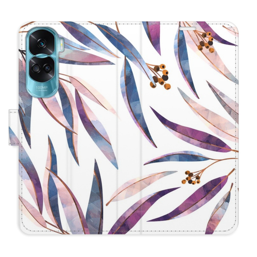 Flipové puzdro iSaprio - Ornamental Leaves - Honor 90 Lite 5G