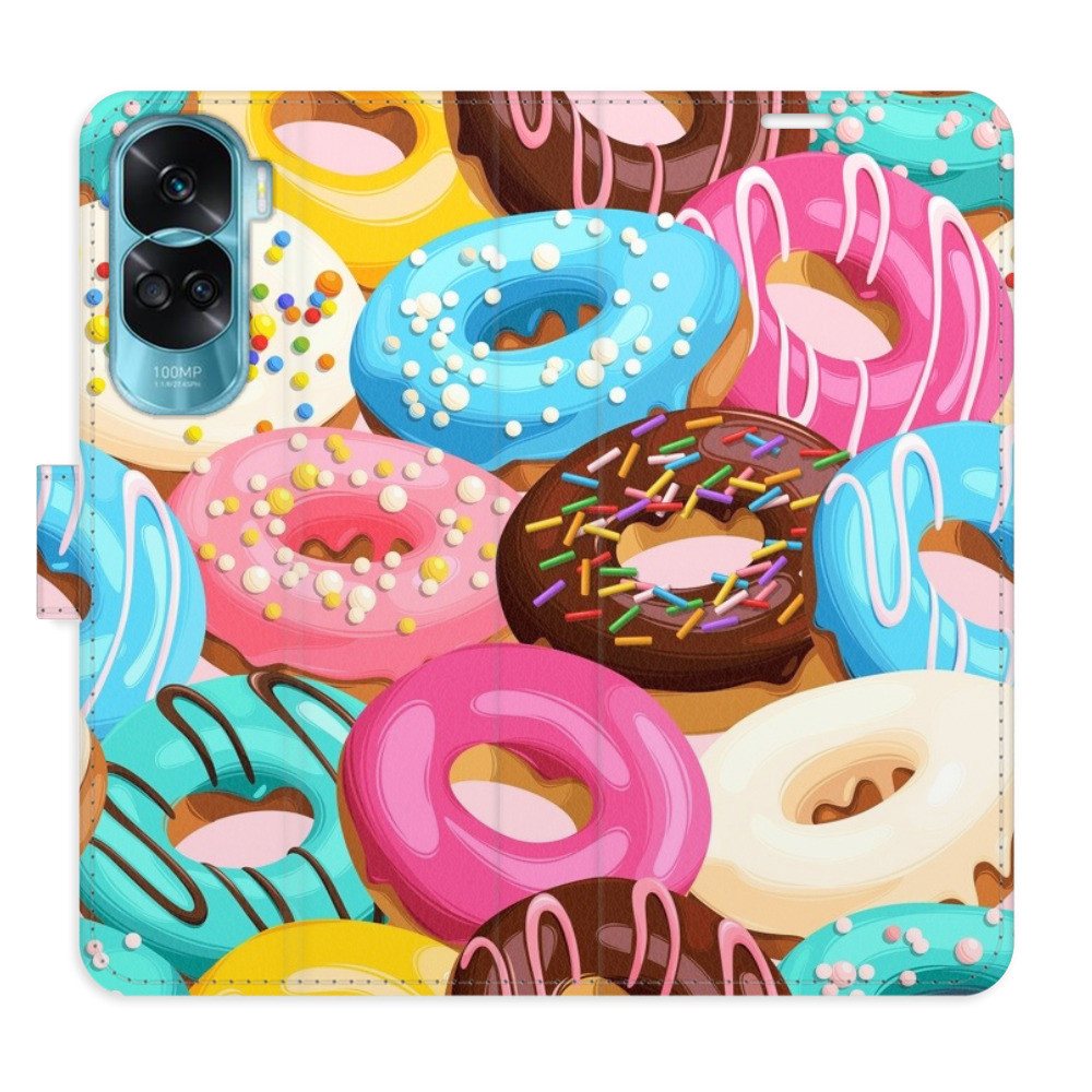 Flipové puzdro iSaprio - Donuts Pattern 02 - Honor 90 Lite 5G