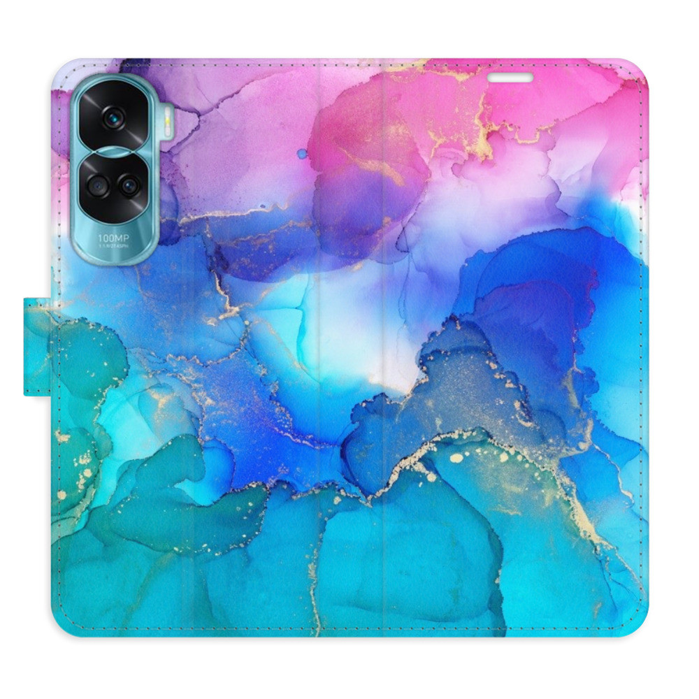Flipové puzdro iSaprio - BluePink Paint - Honor 90 Lite 5G