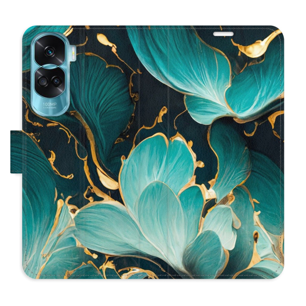Flipové puzdro iSaprio - Blue Flowers 02 - Honor 90 Lite 5G