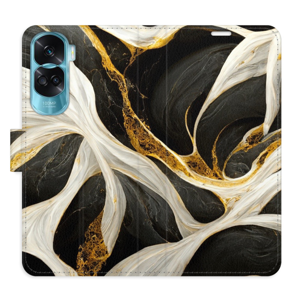 Flipové puzdro iSaprio - BlackGold Marble - Honor 90 Lite 5G