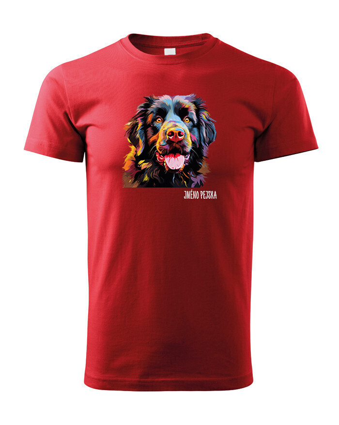 Detské tričko s potlačou plemena Novofundlandský pes s voliteľným menom