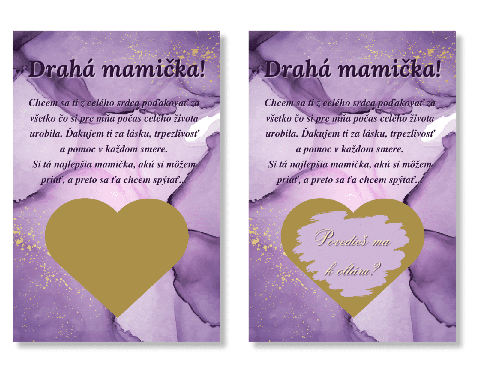 Personal Stierací žreb Povedieš ma k oltáru ?  - Purple & Gold Farba: ružovo-zlatá