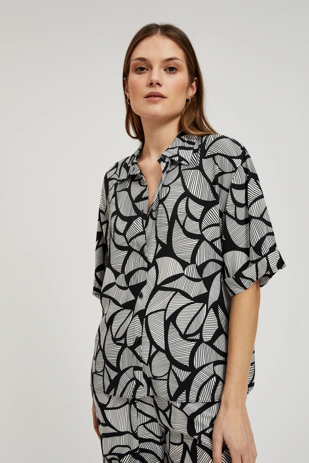 Women's shirt MOODO - black/white