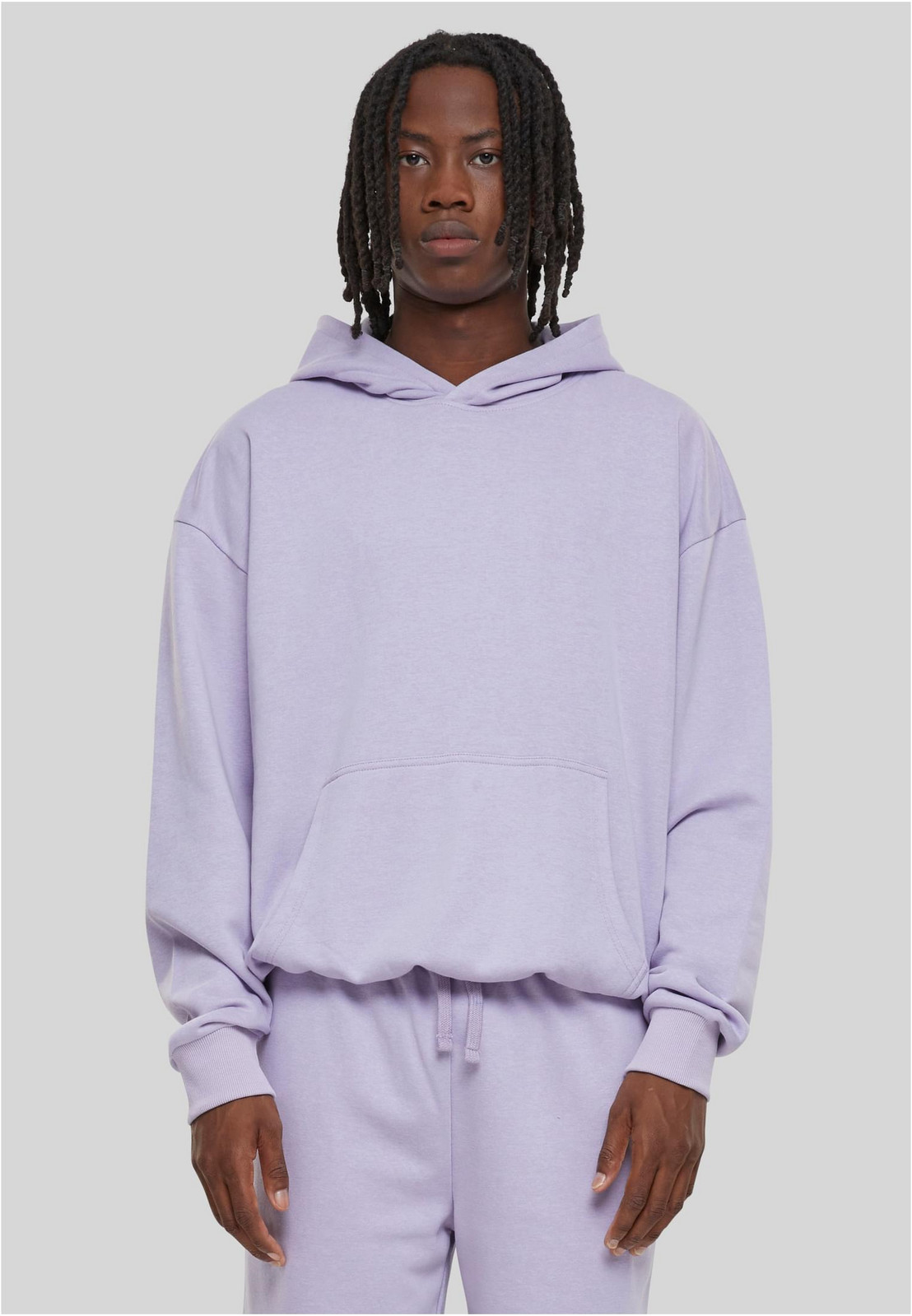 Men's Light Terry Hoody Sweatshirt - Purple