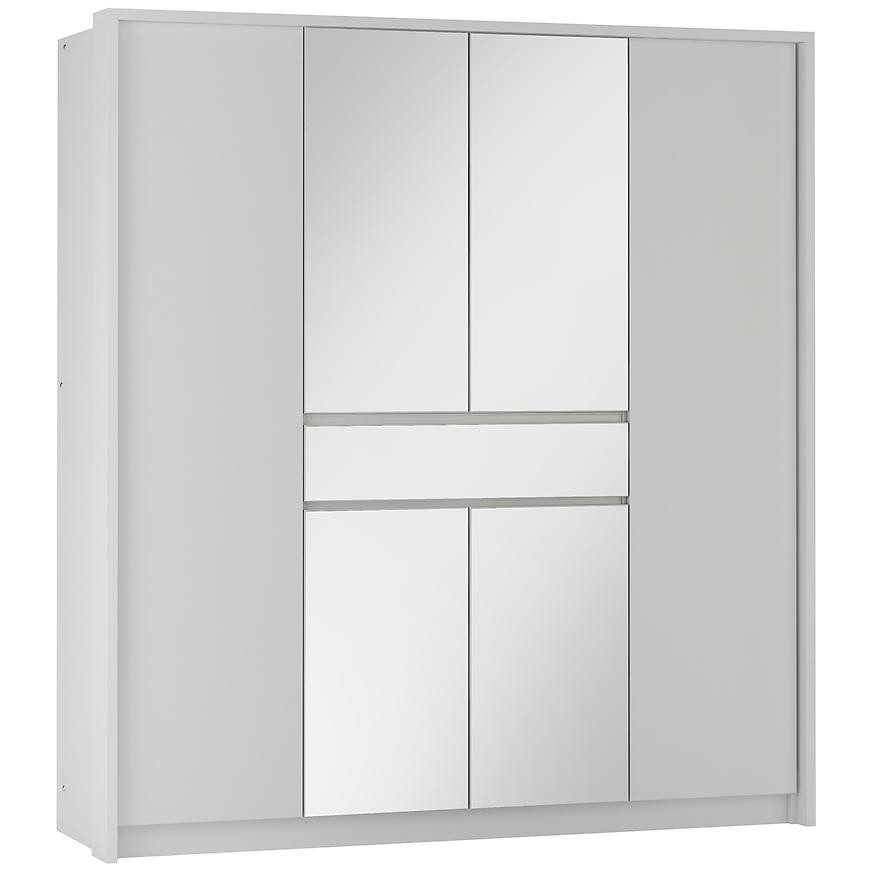 Skriňa Split 200 biely/zrkadlo