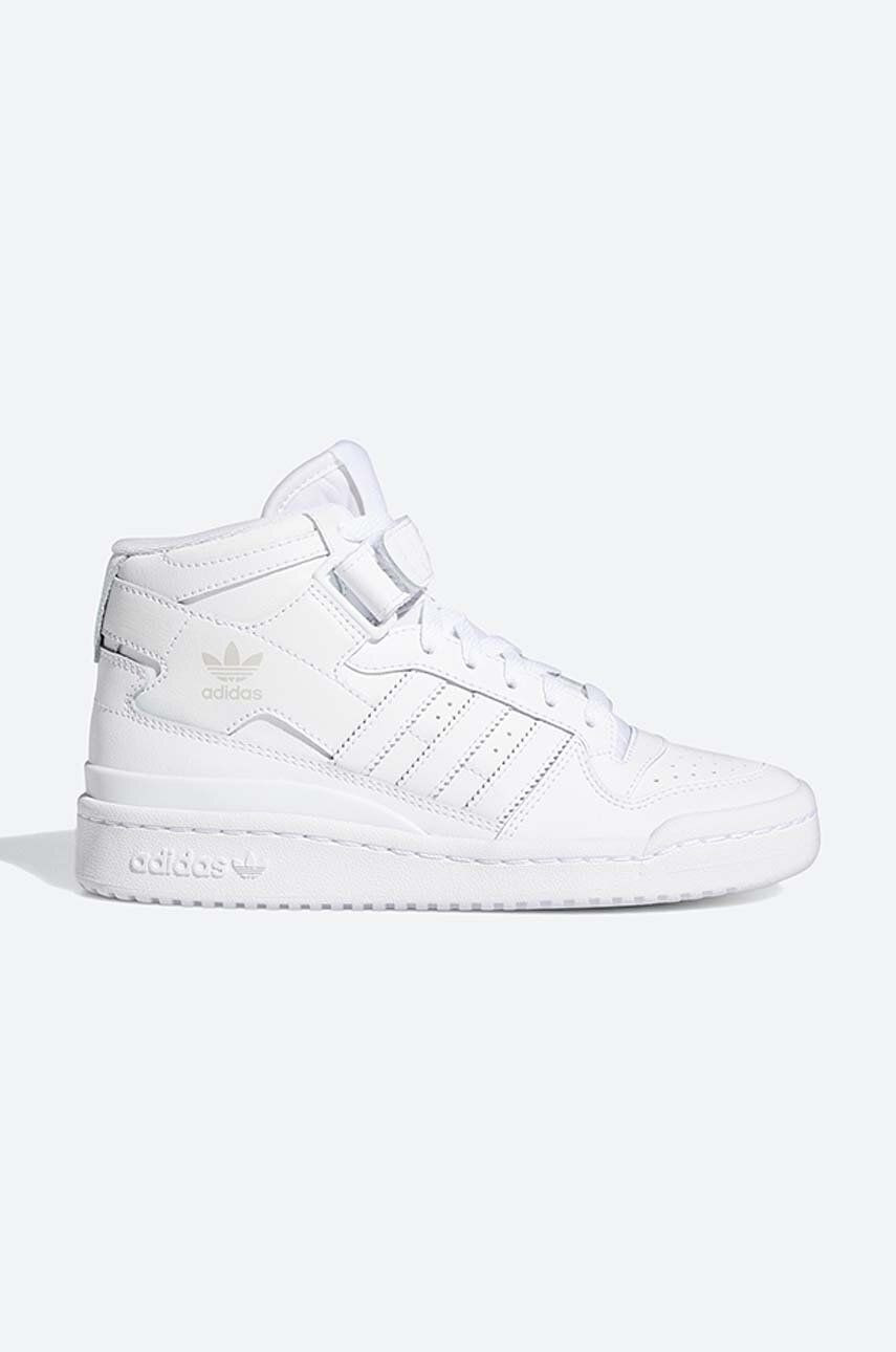 Kožené tenisky adidas Originals Forum Mid J FZ2086-white, biela farba,
