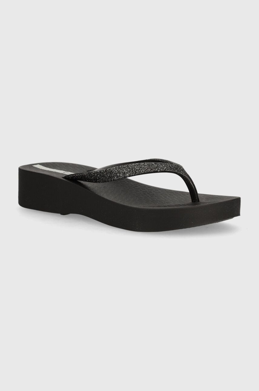 Žabky Ipanema MESH CHIC PL dámske, čierna farba, na platforme, 83386-AJ496