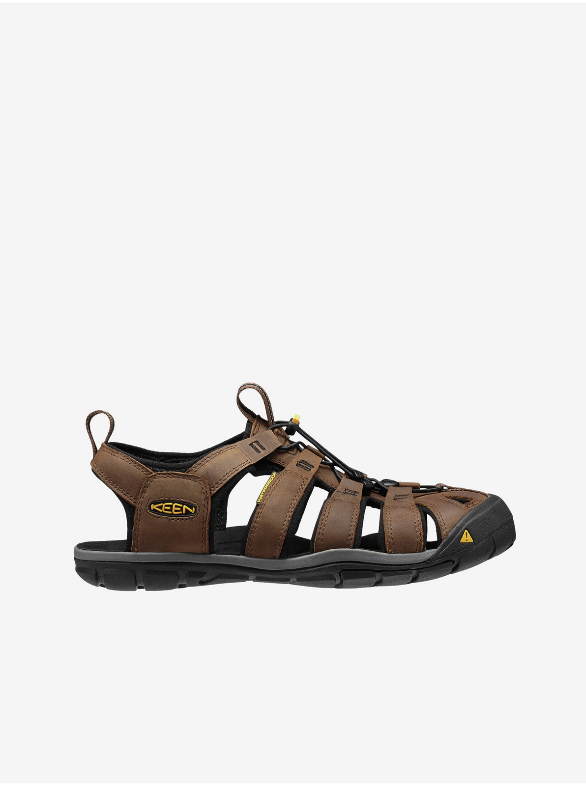 Hnedé pánske kožené outdoorové sandále Keen Clearwater CNX Leather