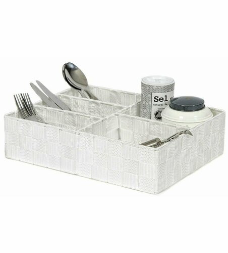 Organizér na bielizeň a doplky Compactor TEX - 5-dielny, 32 x 25 x 8 cm, biely