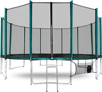 Aga SPORT PRO Trampolína 430 cm Dark Green + ochranná sieť + rebrík + vrecko na obuv