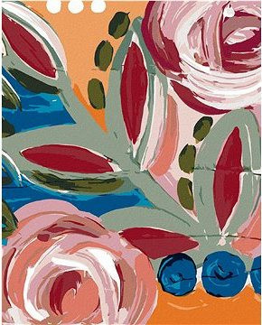 Farebné kvety 2 (Haley Bush), 40 × 50 cm, vypnuté plátno na rám