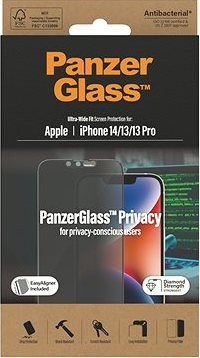 PanzerGlass Privacy Apple iPhone 14/13/13 Pro s instalačným rámčekom