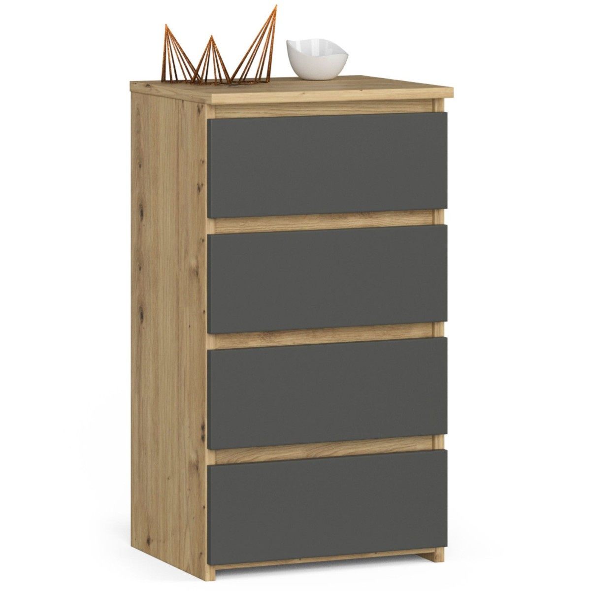 Komoda CL4 se 4 zásuvkami dub artisan/šedá