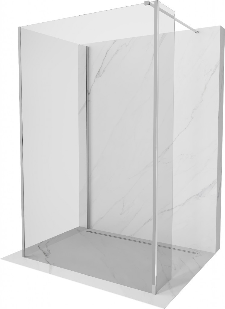 MEXEN/S - Kyoto Sprchová zástena WALK-IN 110 x 100 x 30 cm, transparent, chróm 800-110-100-221-01-00-030