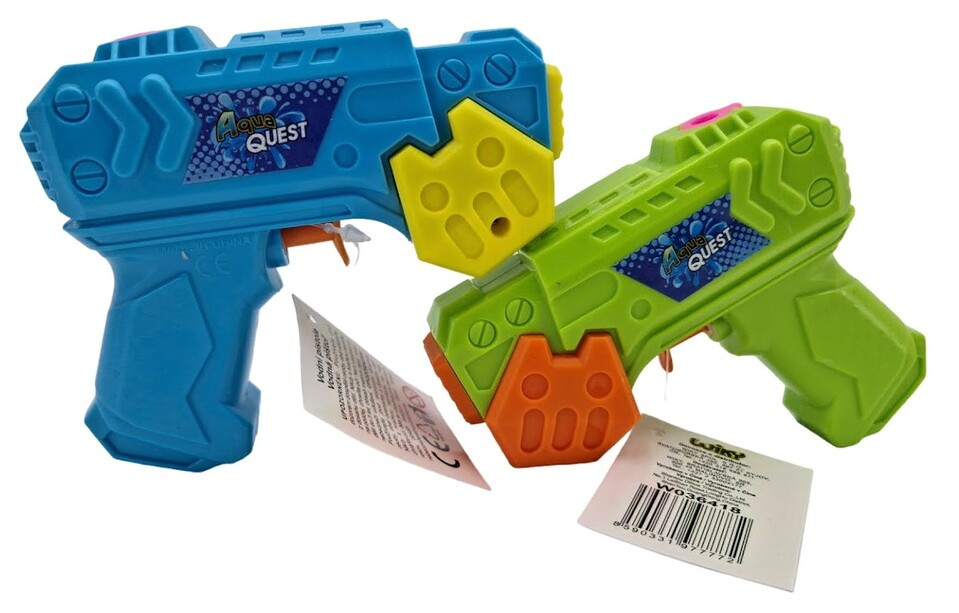 Pištoľ vodná mini 11cm - modrá
