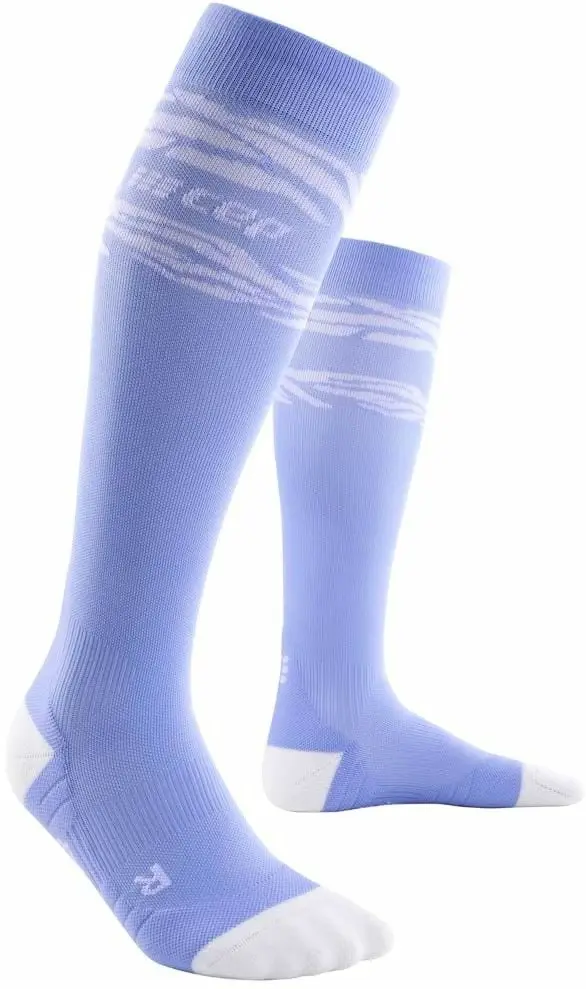 Women's compression knee-high socks CEP Animal Sky/White