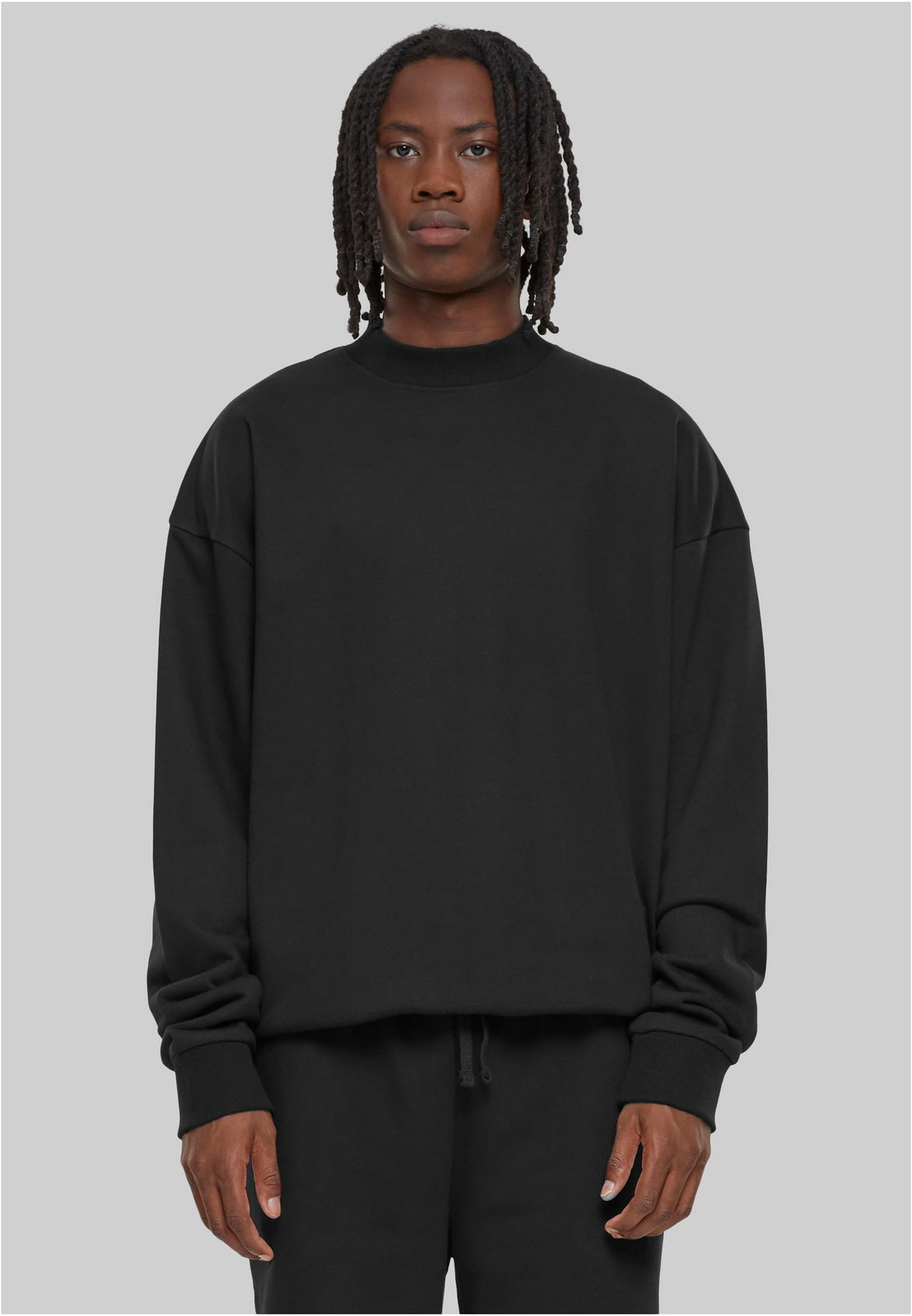 Men's Light Terry Crew Sweatshirt - Black