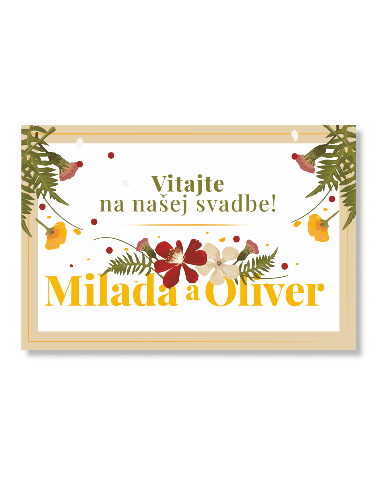 Personal Uvítacia tabuľa - Rozkvitnutá lúka