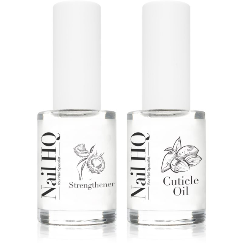 Nail HQ Strengthener & Cuticle Oil Duo sada (na nechty a nechtovú kožičku)