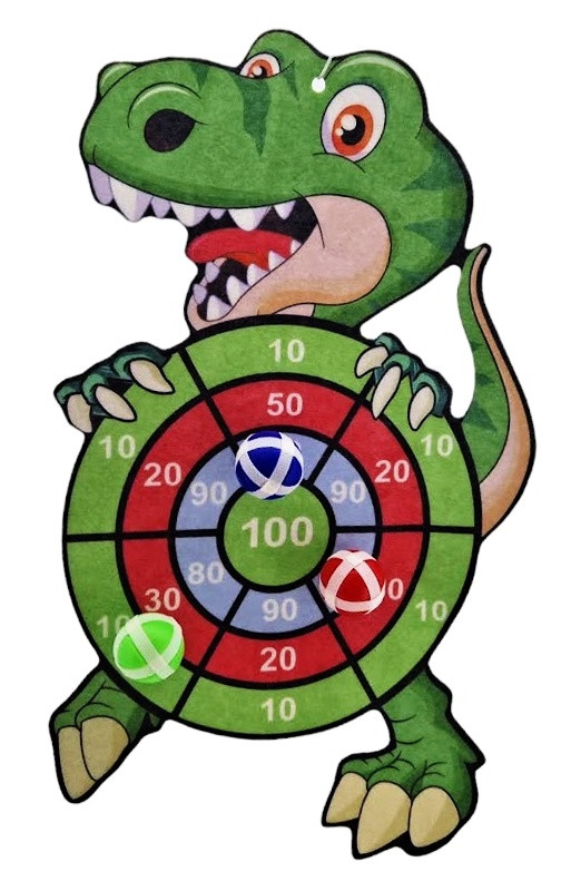 Terč s loptičkami Dino na suchý zips