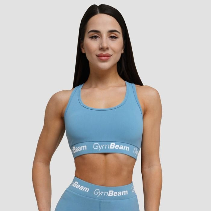 GymBeam Športová podprsenka Simple Steel Grey  XLXL