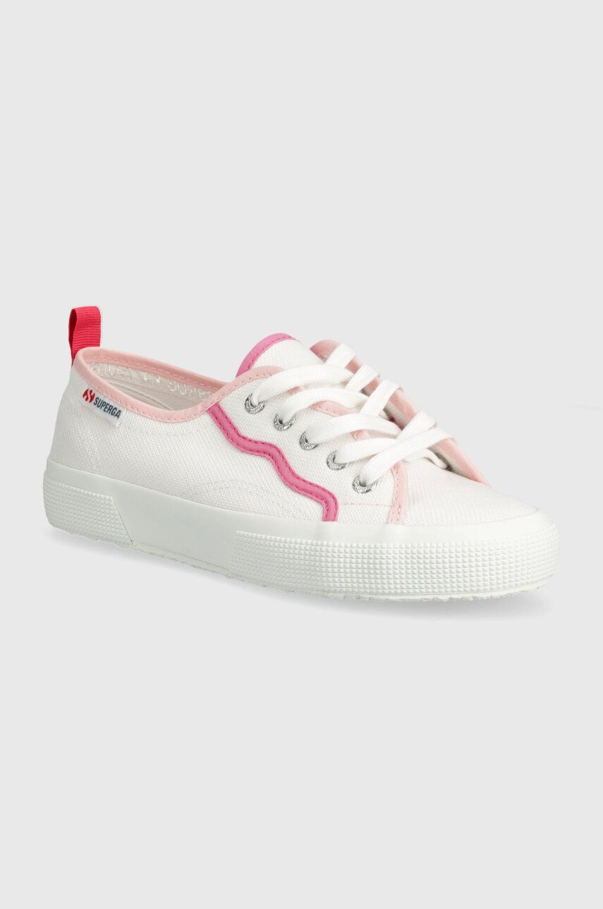 Tenisky Superga 2750 CURLY BINDINGS dámske, biela farba, S8138NW