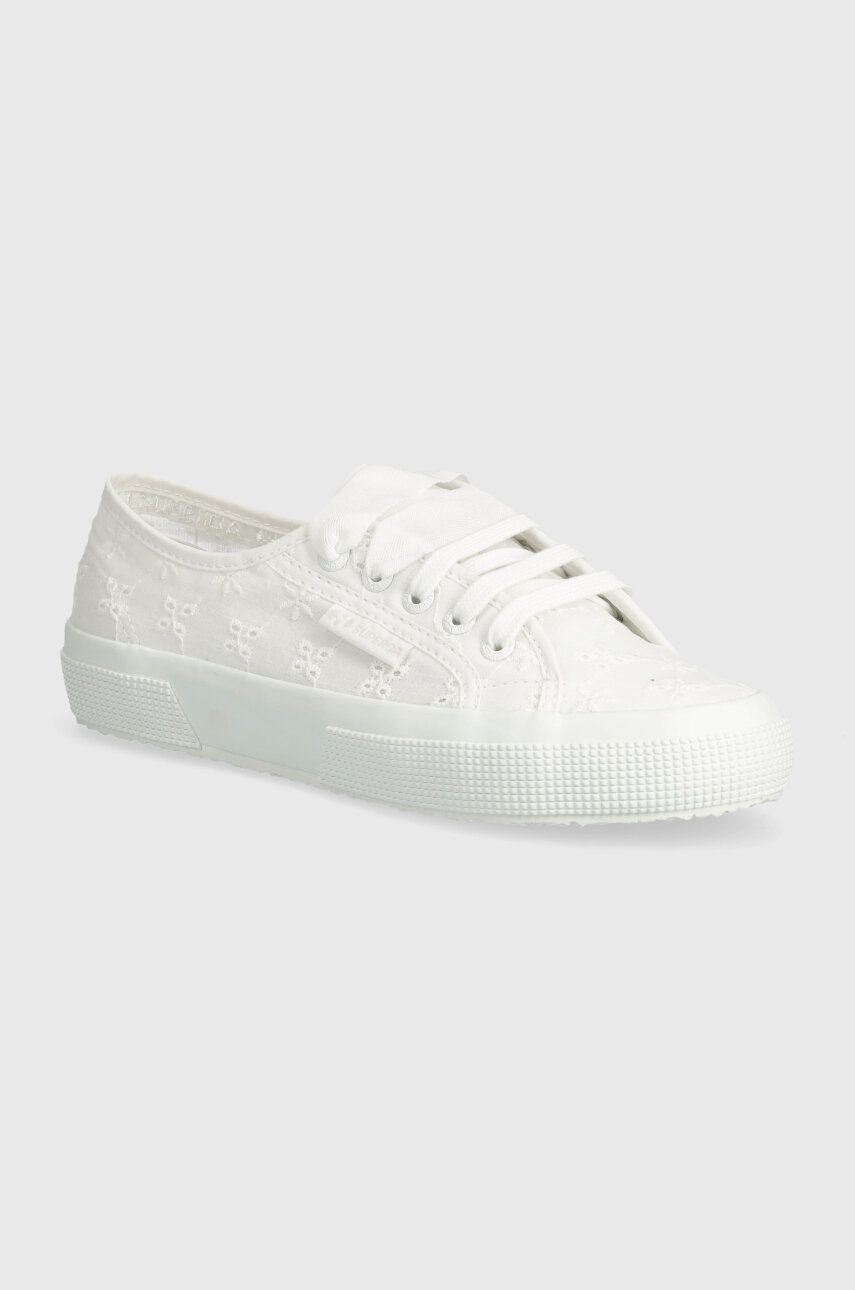 Tenisky Superga 2750 FLOWER SANGALLO dámske, biela farba, S5137JW