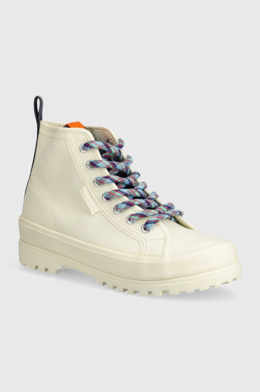 Tenisky Superga 2431 ALPINA TREK SHOELACES dámske, béžová farba, S8138MW