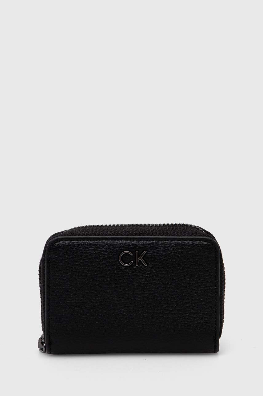 Peňaženka Calvin Klein dámska, čierna farba, K60K612177
