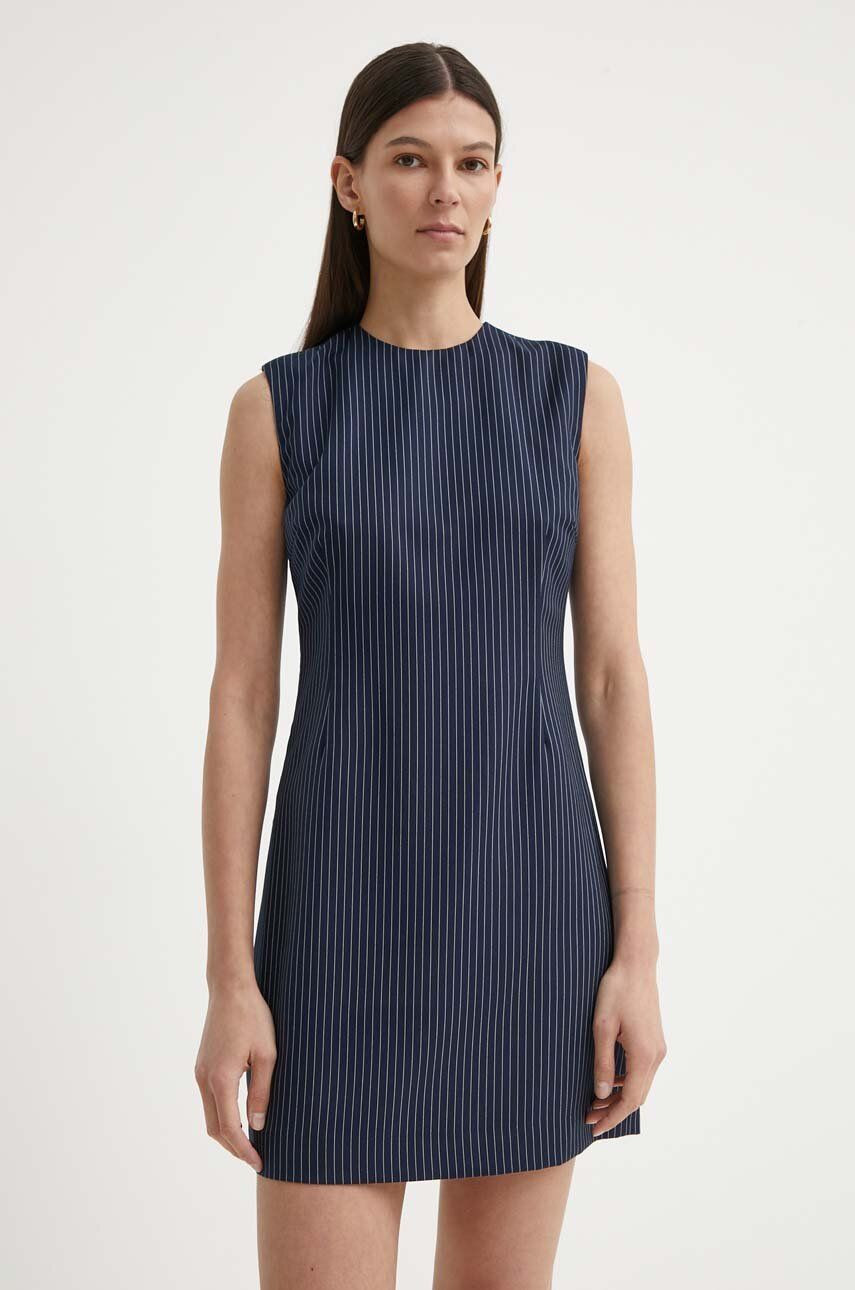 Šaty 2NDDAY 2ND Jordy - Pinstripe tmavomodrá farba, mini, rovný strih, 2244126170