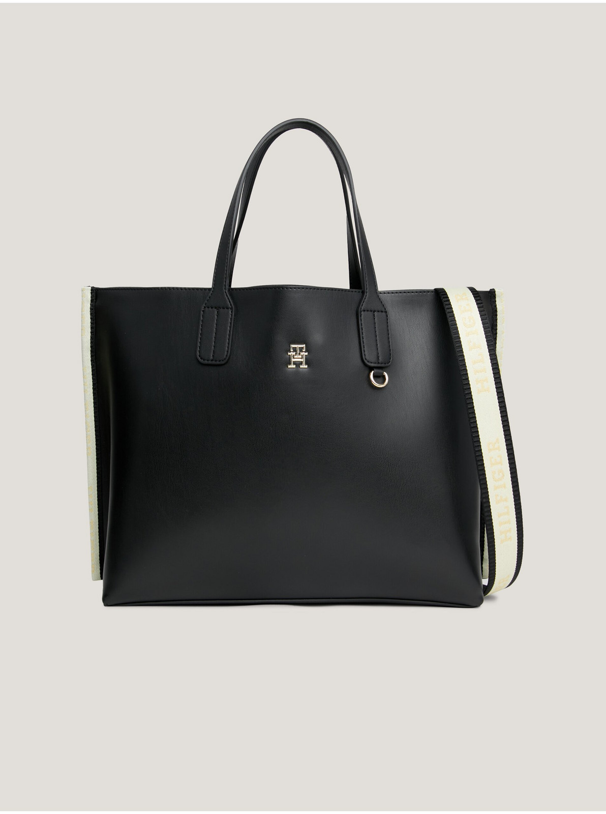 Čierna dámska kabelka Tommy Hilfiger Iconic Tommy Satchel