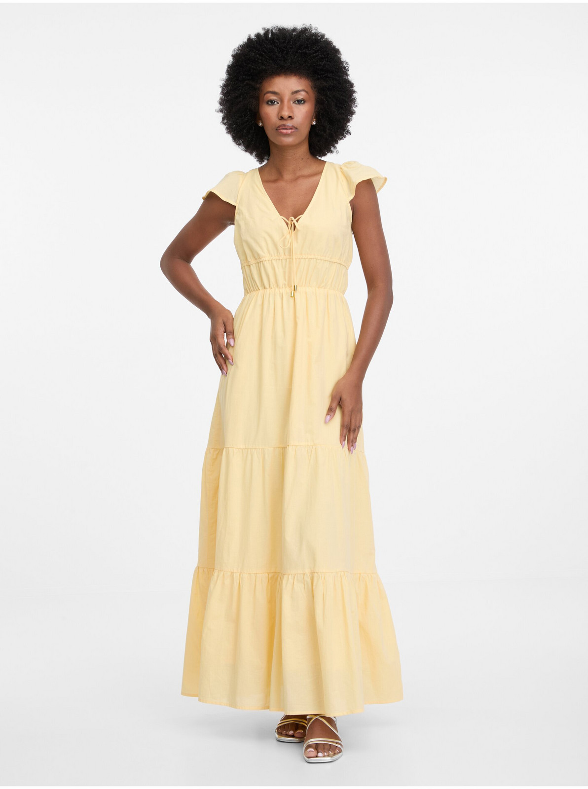 Žlté dámske maxišaty ORSAY