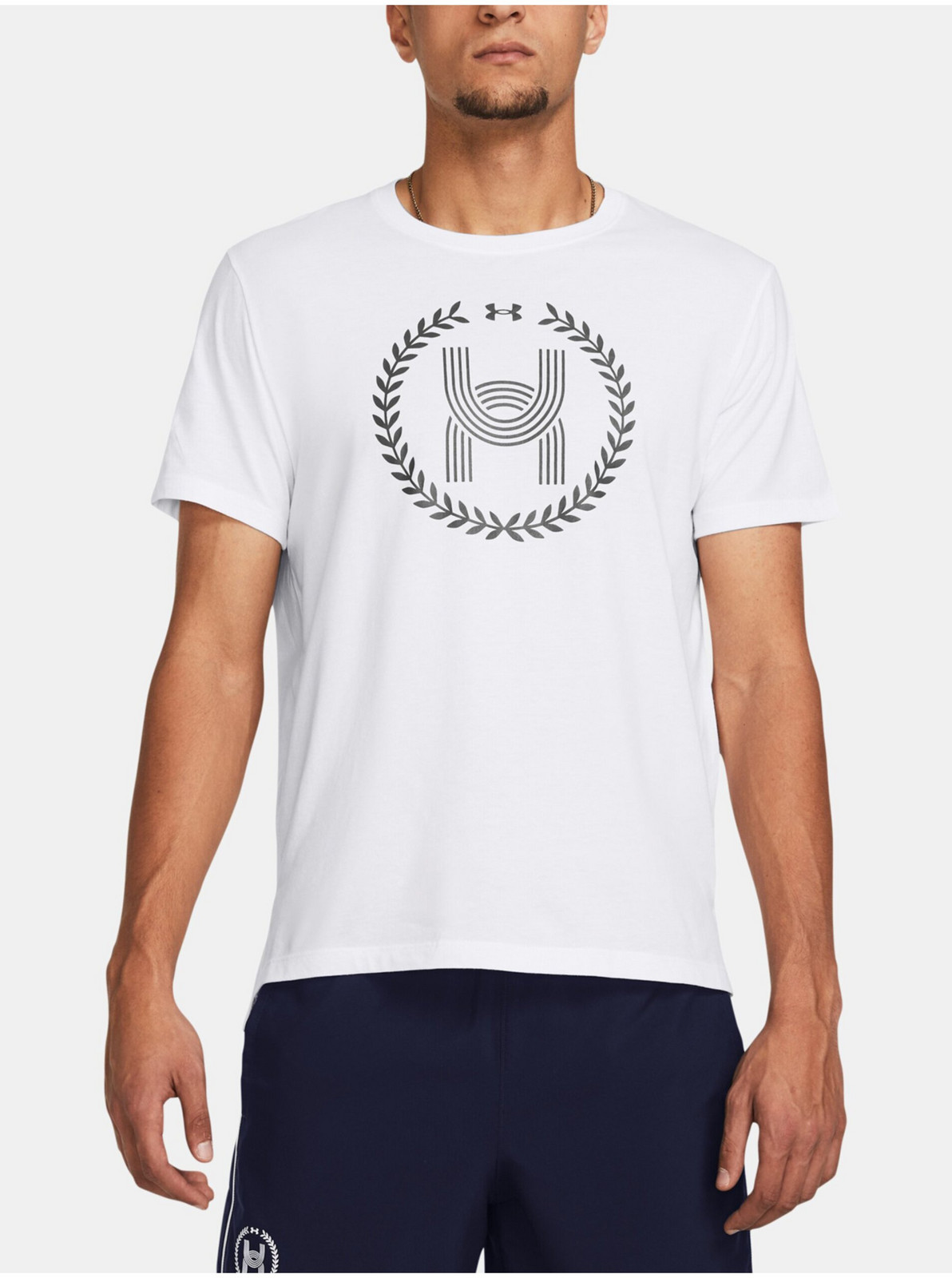 Biele pánske športové tričko Under Armour UA RUN ANYWHERE SS-WHT