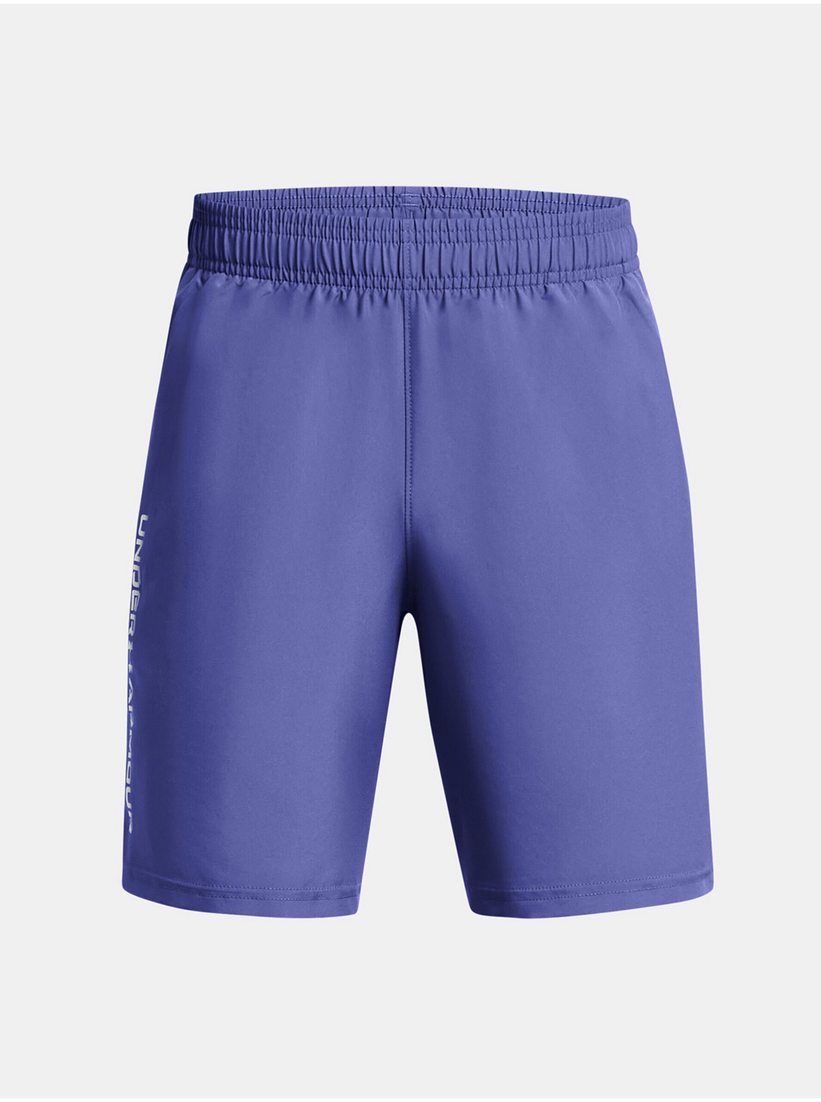 Fialové chlapčenské športové kraťasy Under Armour UA Woven Wdmk Shorts-PPL