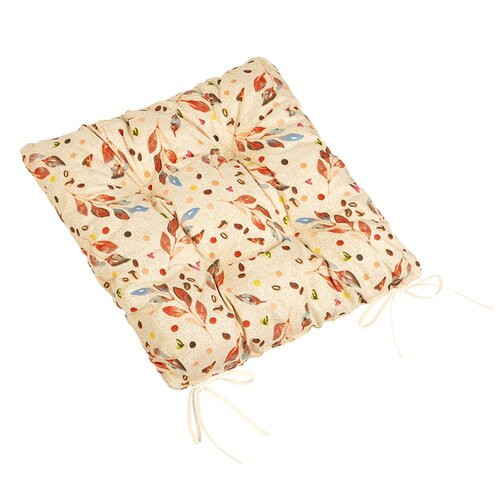 Bellatex Sedák Berta prešívaný Lístoček hnedá, béžová, 40 x 40 cm