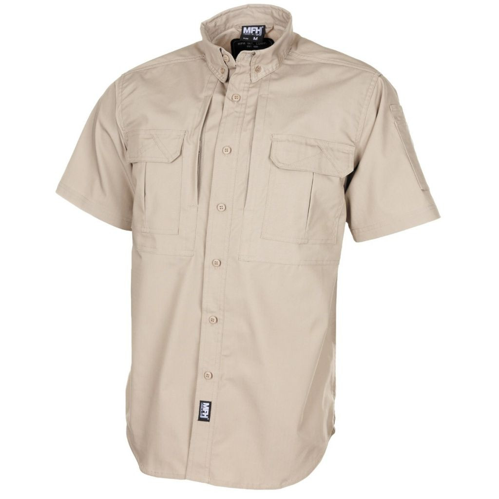 Košeľa taktická MFH Attack 1/2 - khaki, M