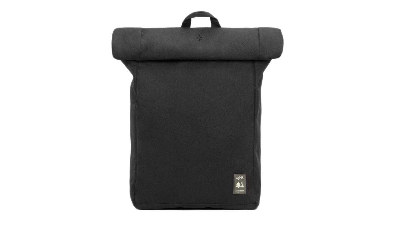 Lefrik Roll Rucksack Black biele Roll_BLK