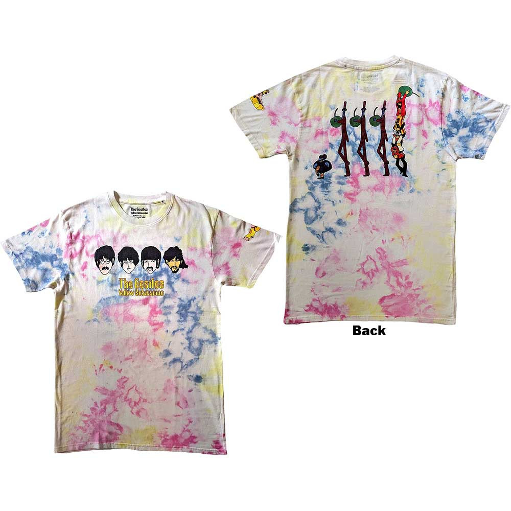 The Beatles tričko Yellow Submarine Heads & Apple Bonkers Biela S