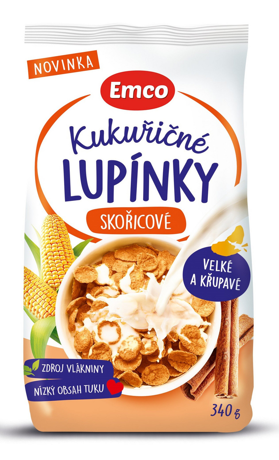 Emco Kukuričné ​​lupienky škoricové 340 g