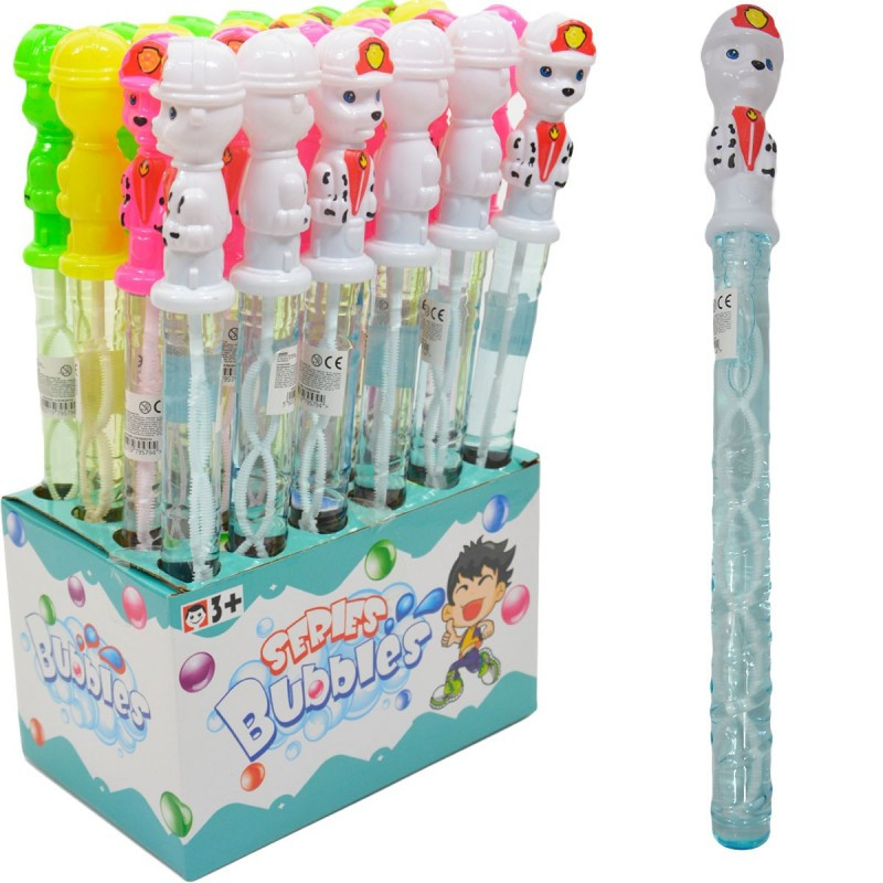 795794 DR Bublifuk so psíkom - Hasič 35cm Ružová