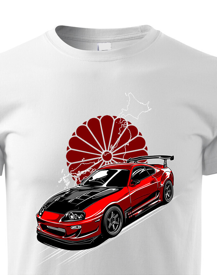 Detské tričko s potlačou Toyota Supra JDM  -  tričko pre milovníkov aut