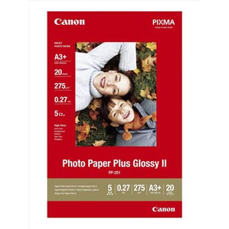 Canon Photo Paper Plus Glossy, PP-201 A3+, foto papier, lesklý, 2311B021, biely, A3+, 13x19